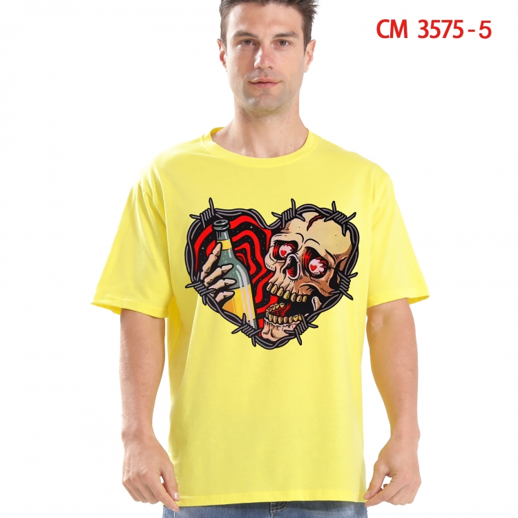 Chaopai Printed short-sleeved cotton T-shirt from S to 4XL  3575-5