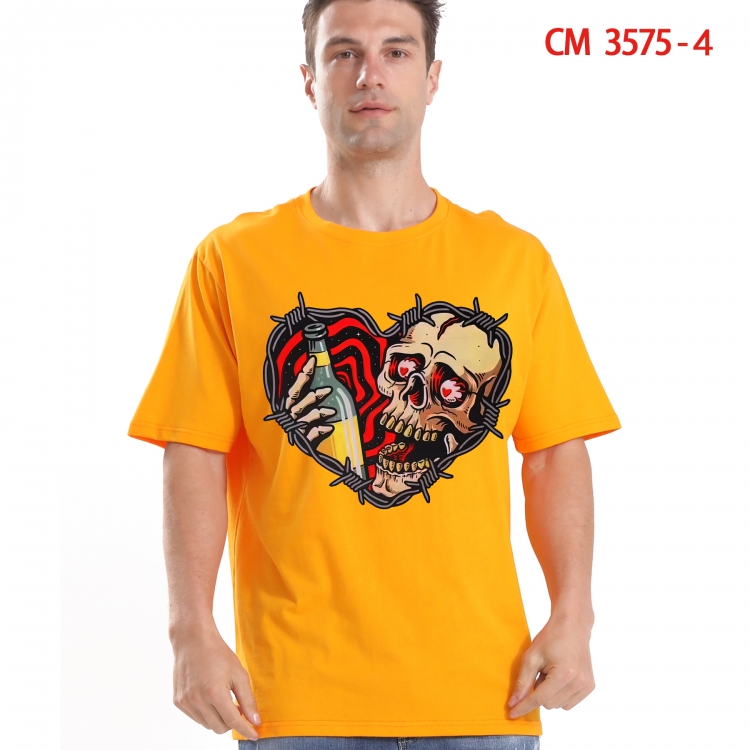 Chaopai Printed short-sleeved cotton T-shirt from S to 4XL  3575-4
