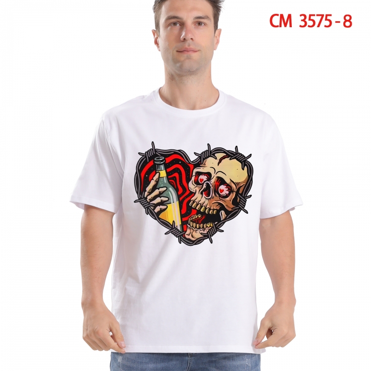 Chaopai Printed short-sleeved cotton T-shirt from S to 4XL  3575-8