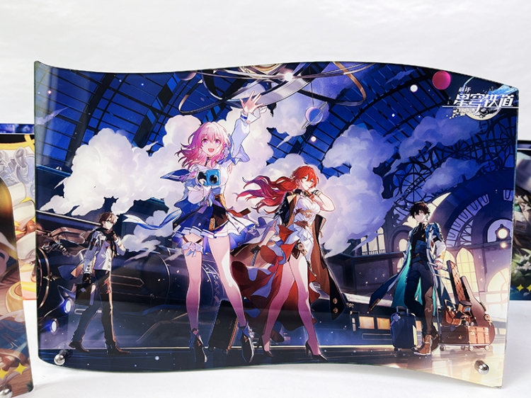 Honkai: Star Rail Anime poster with photo frame 20x14cm cardboard packaging