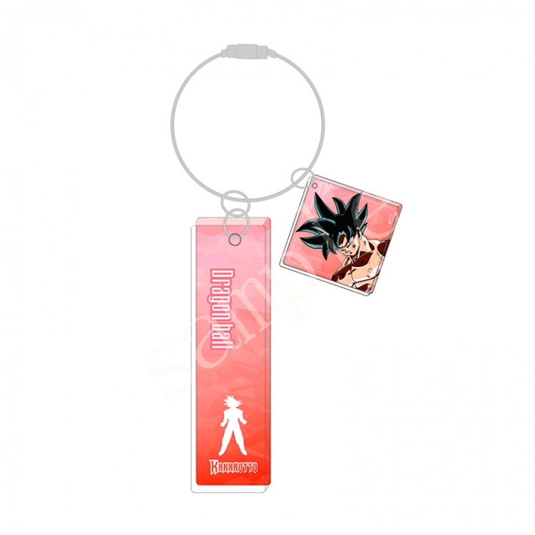 DRAGON BALL Sandwich light column laser two-piece keychain paper card packaging