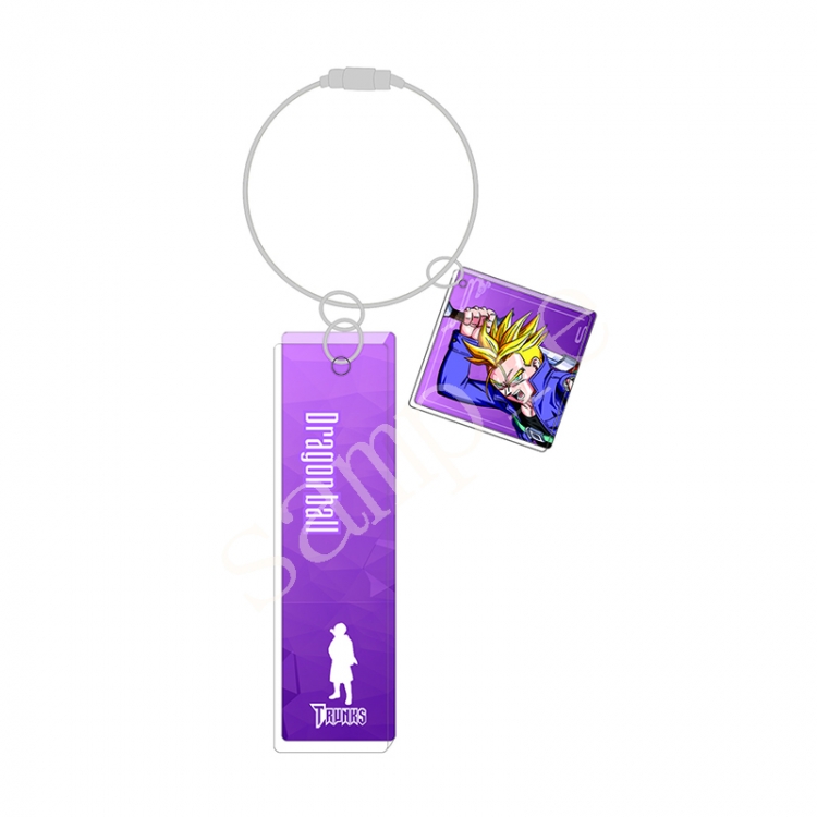 DRAGON BALL Sandwich light column laser two-piece keychain paper card packaging