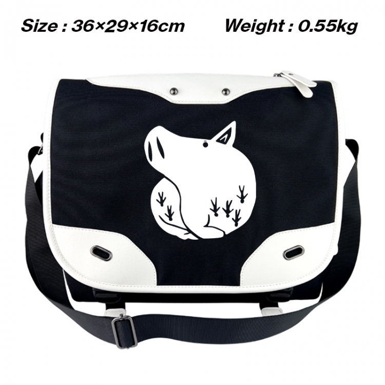 The Seven Deadly Sins Black and white anime waterproof nylon shoulder messenger bag schoolbag 36X29X16CM