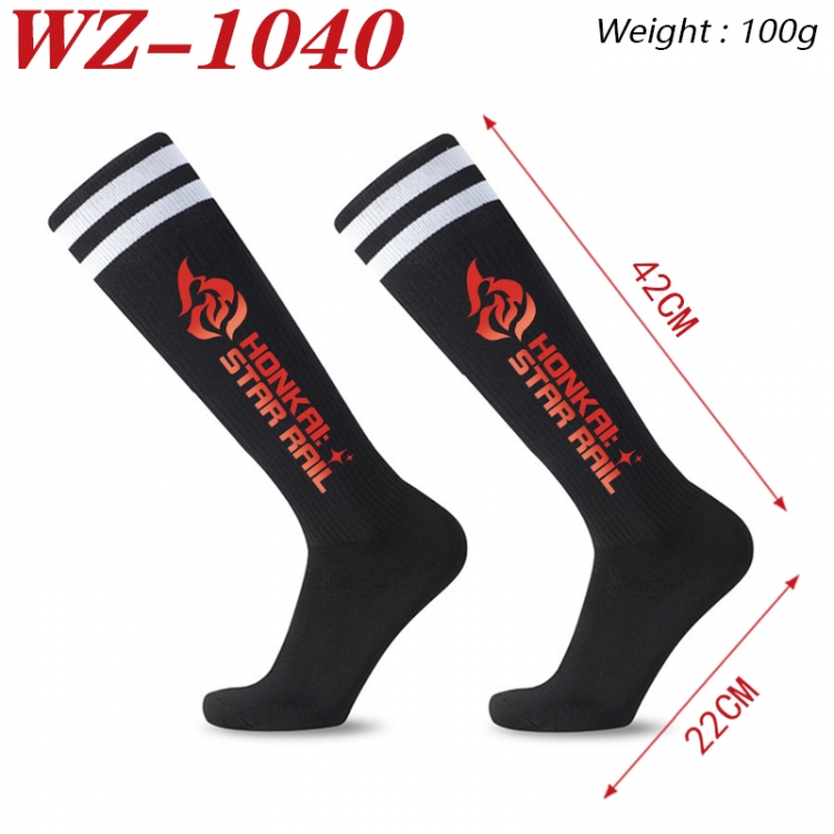 Honkai: Star Rail Embroidered sports football socks Knitted wool socks 42x22cm  WZ-1040