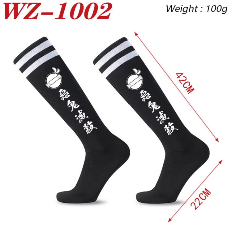 Demon Slayer Kimets Embroidered sports football socks Knitted wool socks 42x22cm  WZ-1002