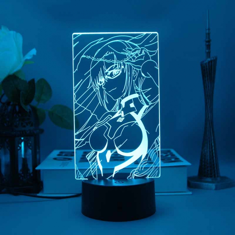 EVA 3D night light USB touch switch colorful acrylic table lamp BLACK BASE