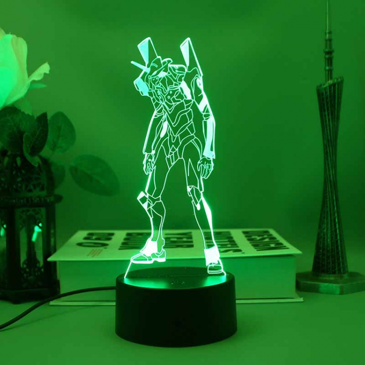 EVA 3D night light USB touch switch colorful acrylic table lamp BLACK BASE