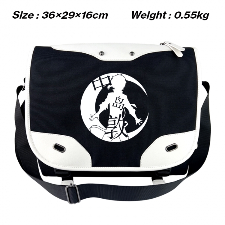 Bungo Stray Dogs Black and white anime waterproof nylon shoulder messenger bag schoolbag 36X29X16CM