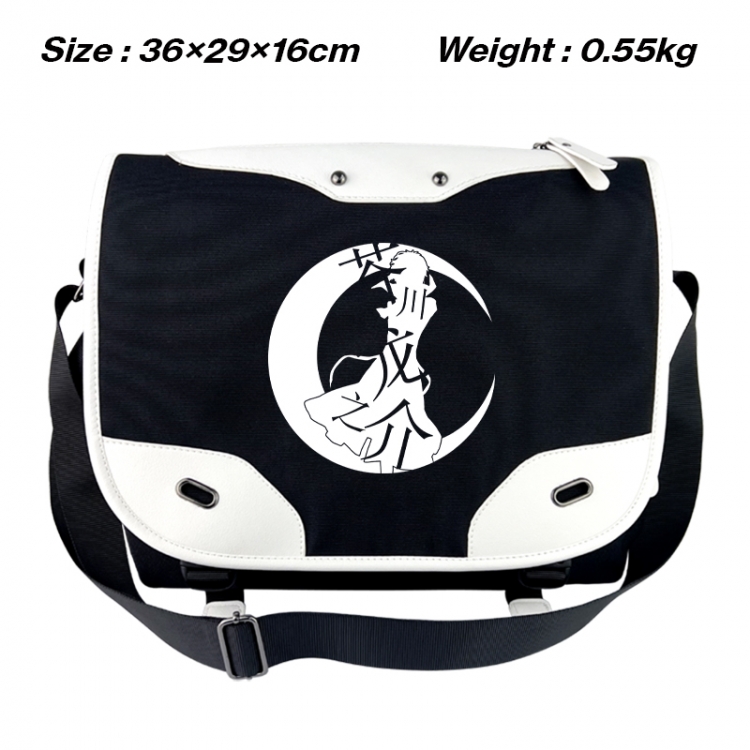 Bungo Stray Dogs Black and white anime waterproof nylon shoulder messenger bag schoolbag 36X29X16CM