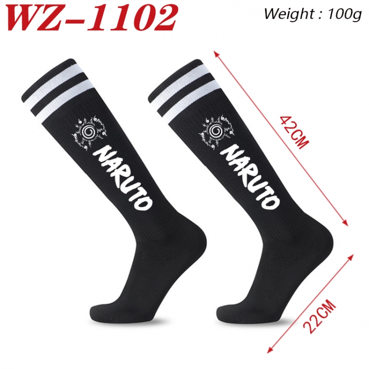Naruto Embroidered sports football socks Knitted wool socks 42x22cm  WZ-1102