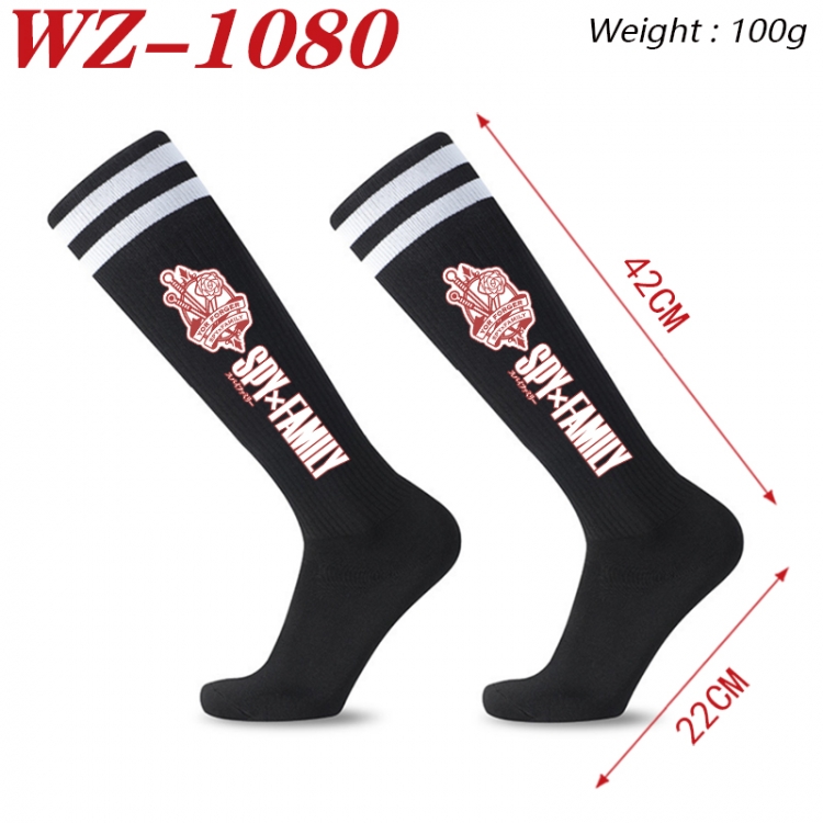 SPY×FAMILY Embroidered sports football socks Knitted wool socks 42x22cm WZ-1080