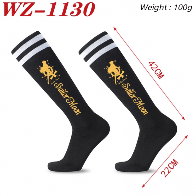 sailormoon Embroidered sports football socks Knitted wool socks 42x22cm WZ-1130