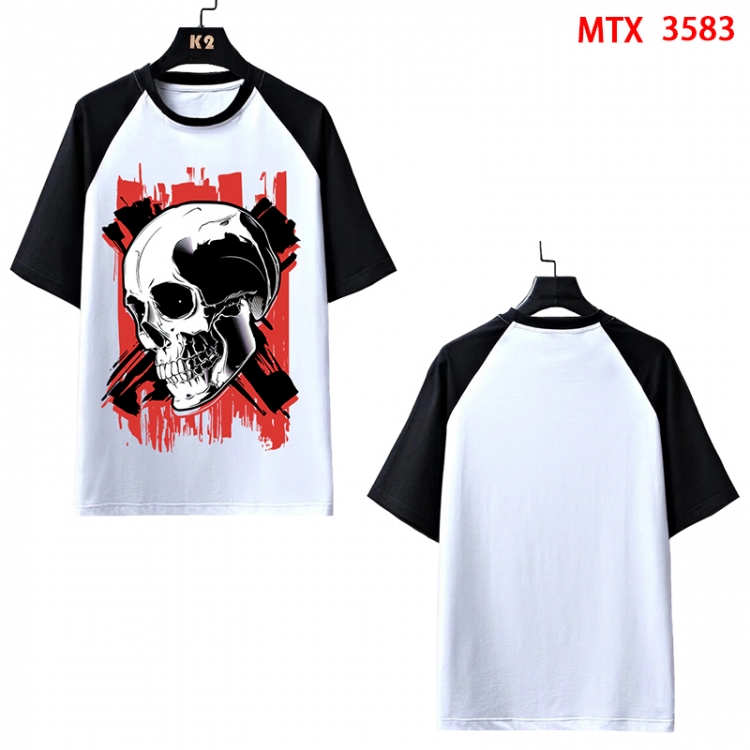 Chaopai Anime raglan sleeve cotton T-shirt from XS to 3XL MTX-3583-3