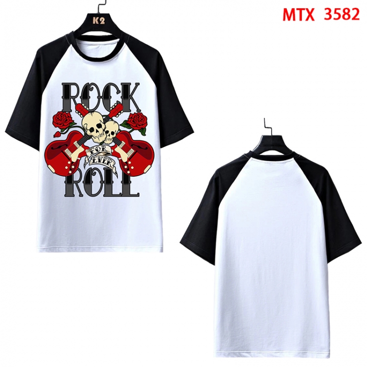 Chaopai Anime raglan sleeve cotton T-shirt from XS to 3XL MTX-3582-3