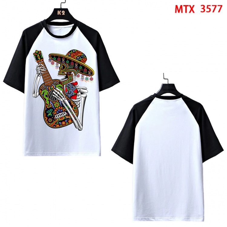 Chaopai Anime raglan sleeve cotton T-shirt from XS to 3XL MTX-3577-3