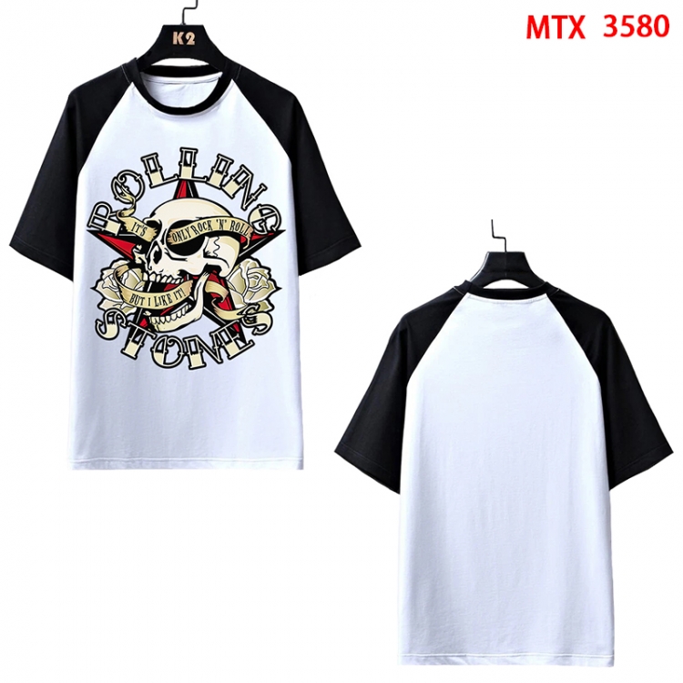 Chaopai Anime raglan sleeve cotton T-shirt from XS to 3XL MTX-3580-3