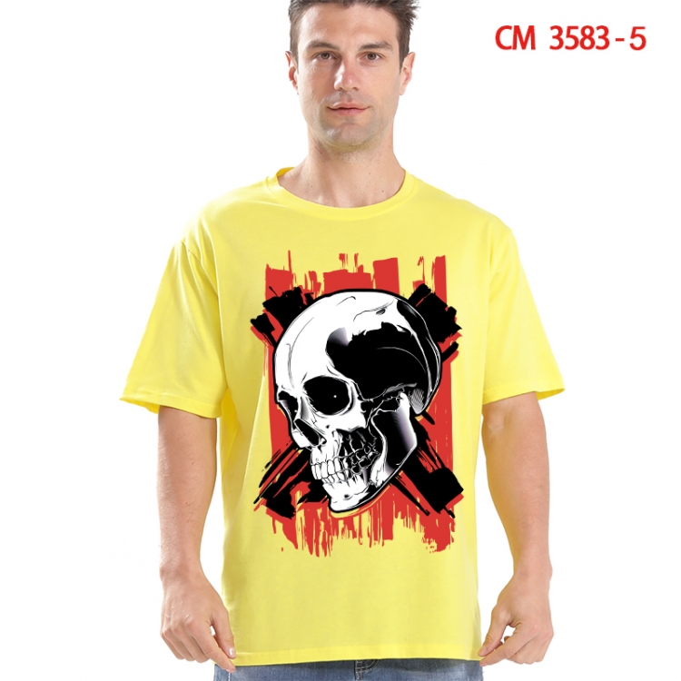 Chaopai Printed short-sleeved cotton T-shirt from S to 4XL 3583-5