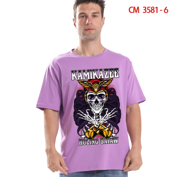 Chaopai Printed short-sleeved cotton T-shirt from S to 4XL 3581-6