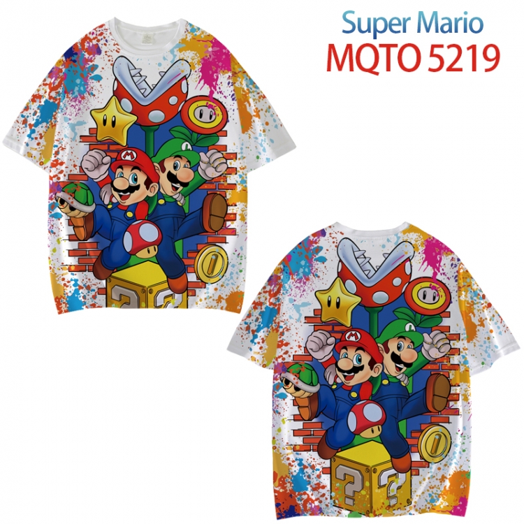 Super Mario Full color printed short sleeve T-shirt from XXS to 4XL MQTO 5219