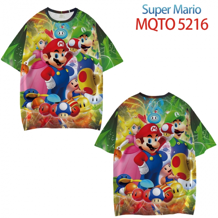 Super Mario Full color printed short sleeve T-shirt from XXS to 4XL MQTO 5216
