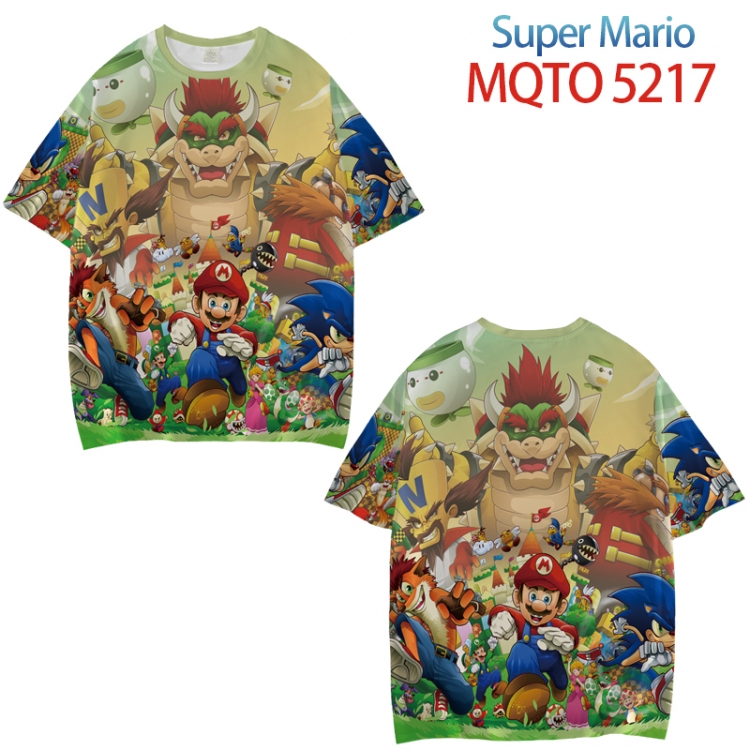 Super Mario Full color printed short sleeve T-shirt from XXS to 4XL MQTO 5217