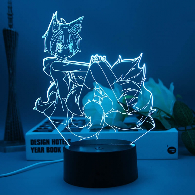 King glory 3D night light USB touch switch colorful acrylic table lamp BLACK BASE