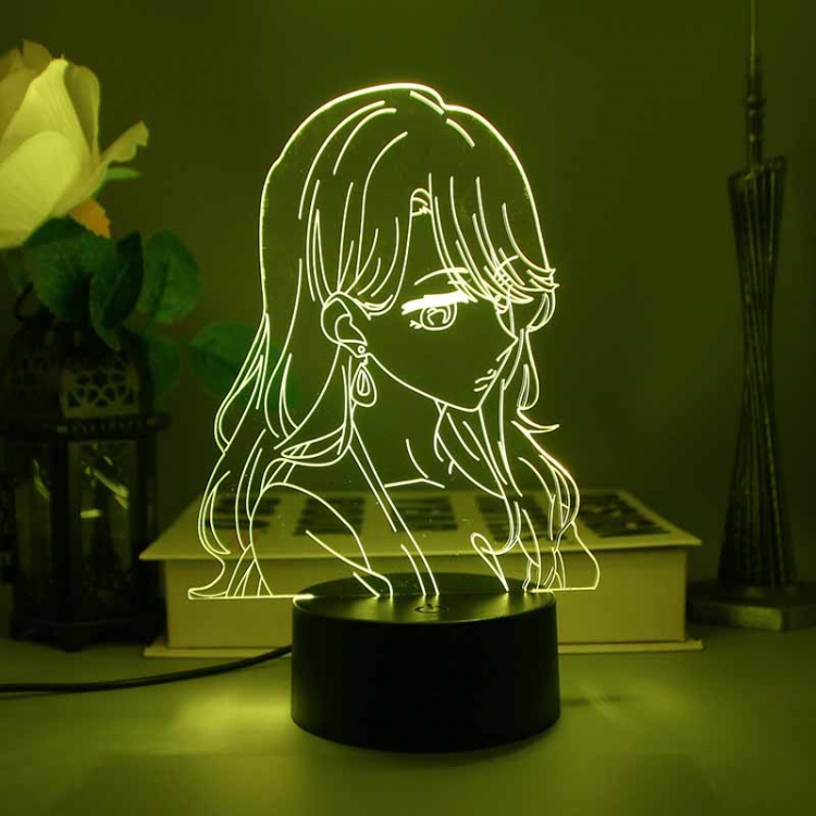 Oshi no ko 3D night light USB touch switch colorful acrylic table lamp BLACK BASE