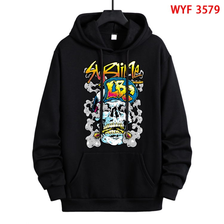 Chaopai Anime color contrast patch pocket sweater from XS to 4XL WYF-3579