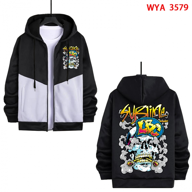 Chaopai Anime cotton zipper patch pocket sweater from S to 3XL WYA-3579-3