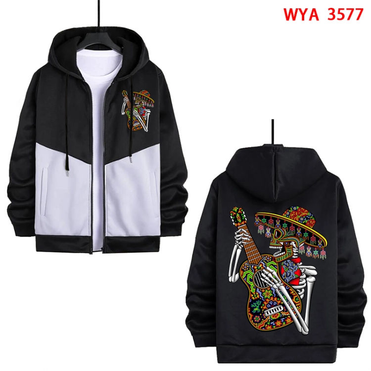 Chaopai Anime cotton zipper patch pocket sweater from S to 3XL WYA-3577-3