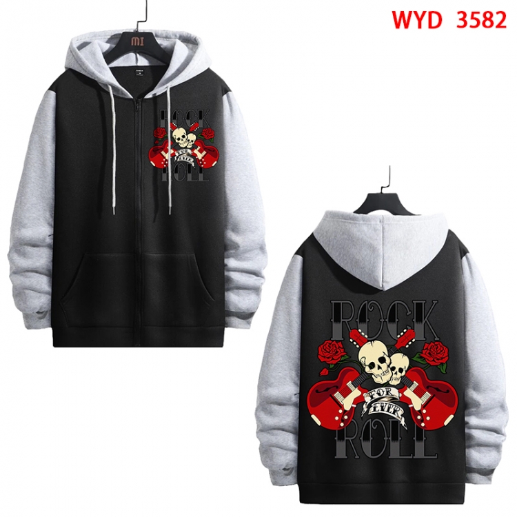 Chaopai Anime cotton zipper patch pocket sweater from S to 3XL WYD-3582-3