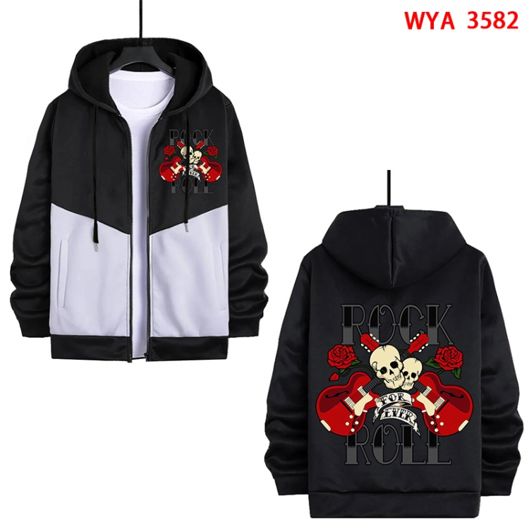Chaopai Anime cotton zipper patch pocket sweater from S to 3XL WYA-3582-3
