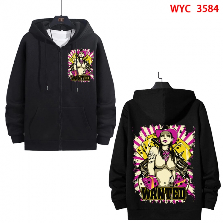 Chaopai Anime cotton zipper patch pocket sweater from S to 3XL WYC-3584-3