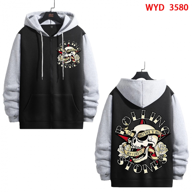 Chaopai Anime cotton zipper patch pocket sweater from S to 3XL WYD-3580-3