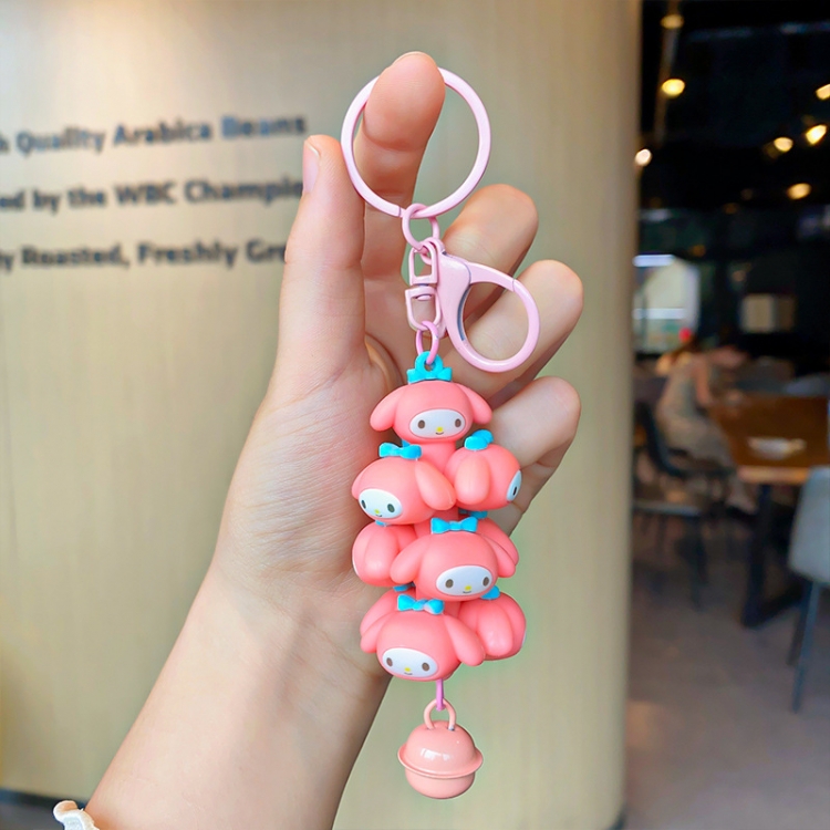 Sanrio Cartoon Surrounding 3D Car Keychain Bag Hanging Accessories  price for 5 pcs