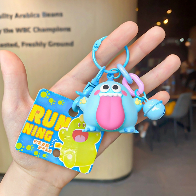 Dinosaur style Netizens Decompress Cartoon Surrounding 3D Car Keychain Bag Hanging Accessories price for 5 pcs