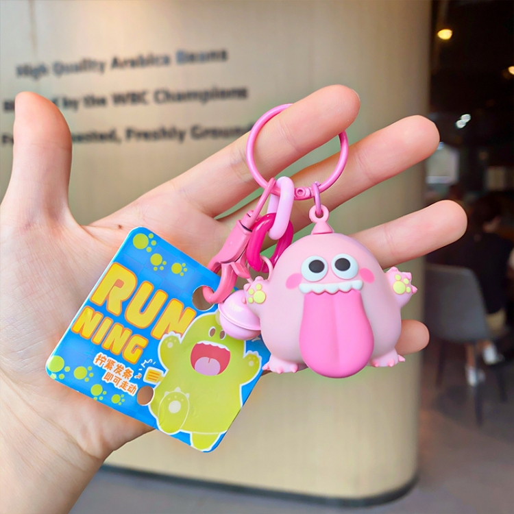 Dinosaur style Netizens Decompress Cartoon Surrounding 3D Car Keychain Bag Hanging Accessories price for 5 pcs