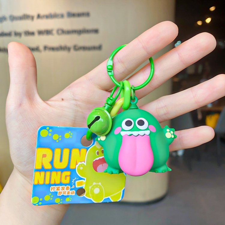 Dinosaur style Netizens Decompress Cartoon Surrounding 3D Car Keychain Bag Hanging Accessories price for 5 pcs