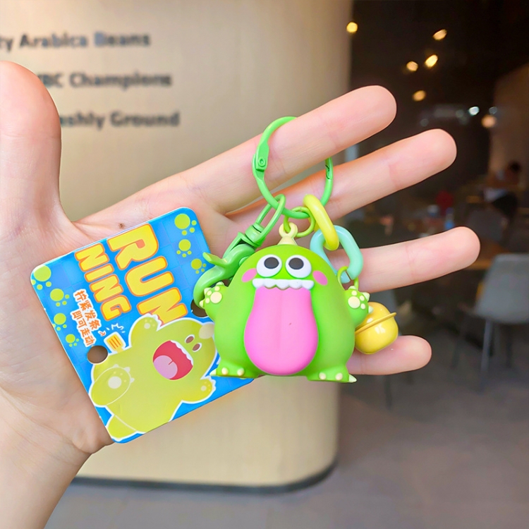 Dinosaur style Netizens Decompress Cartoon Surrounding 3D Car Keychain Bag Hanging Accessories price for 5 pcs