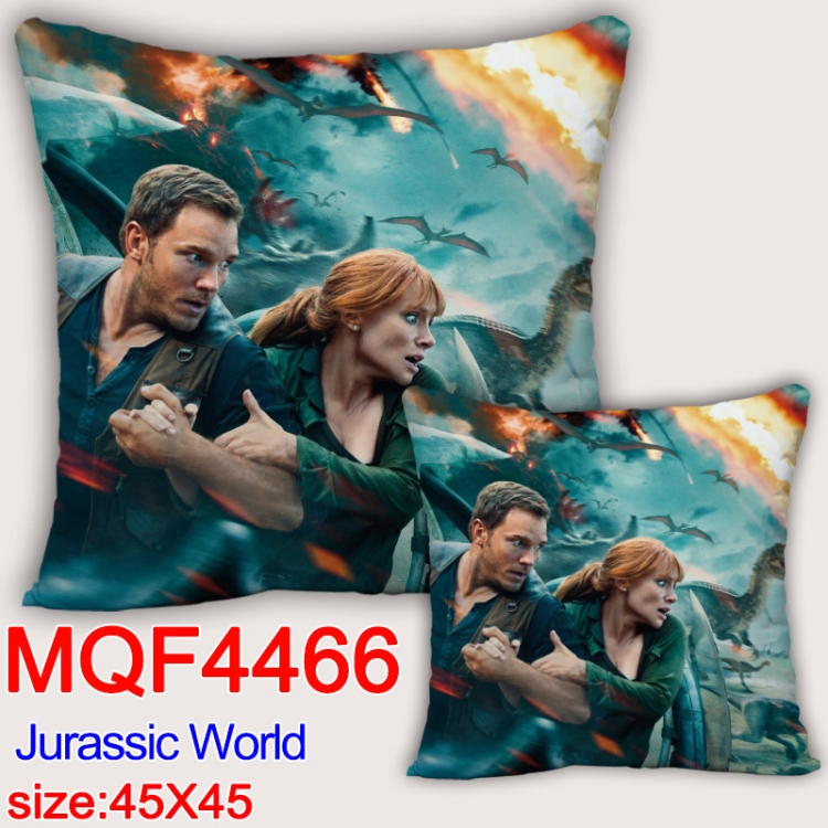 Jurassic World Anime square full-color pillow cushion 45X45CM NO FILLING MQF-4466