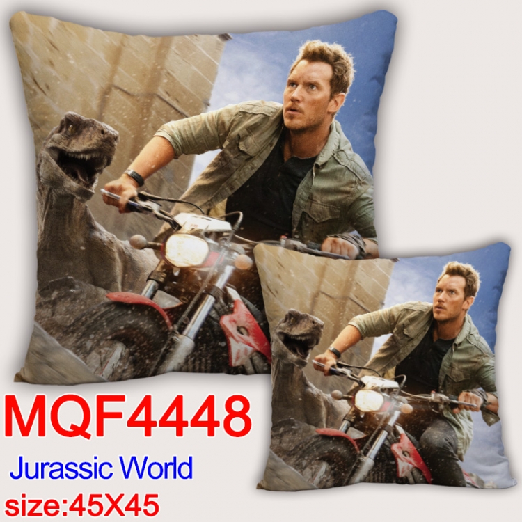 Jurassic World Anime square full-color pillow cushion 45X45CM NO FILLING MQF-4448