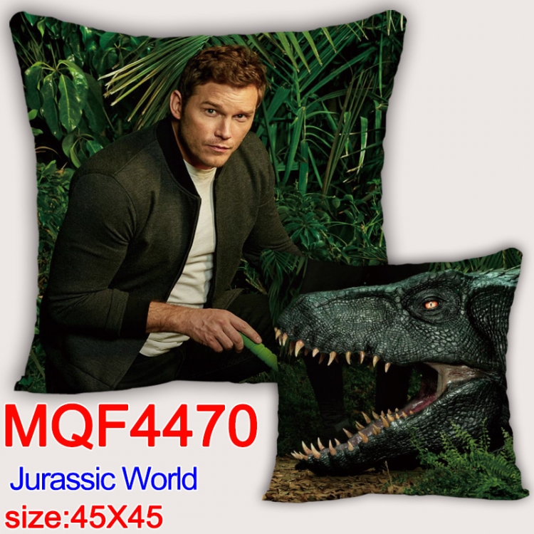 Jurassic World Anime square full-color pillow cushion 45X45CM NO FILLING MQF-4470