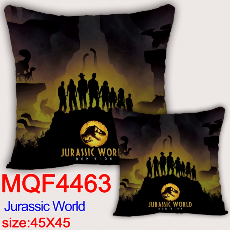 Jurassic World Anime square full-color pillow cushion 45X45CM NO FILLING  MQF-4463