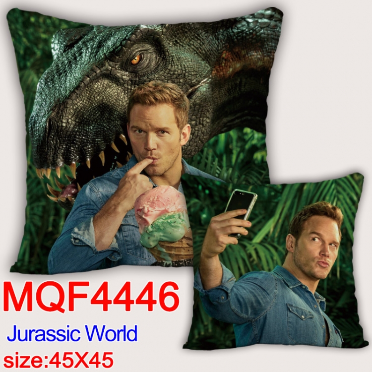 Jurassic World Anime square full-color pillow cushion 45X45CM NO FILLING MQF-4446