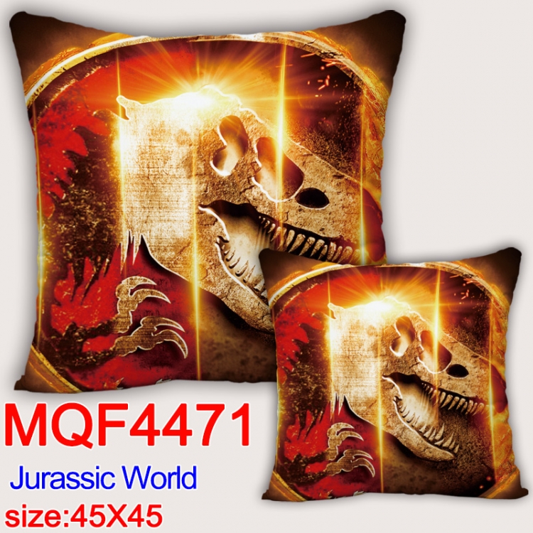 Jurassic World Anime square full-color pillow cushion 45X45CM NO FILLING  MQF-4471