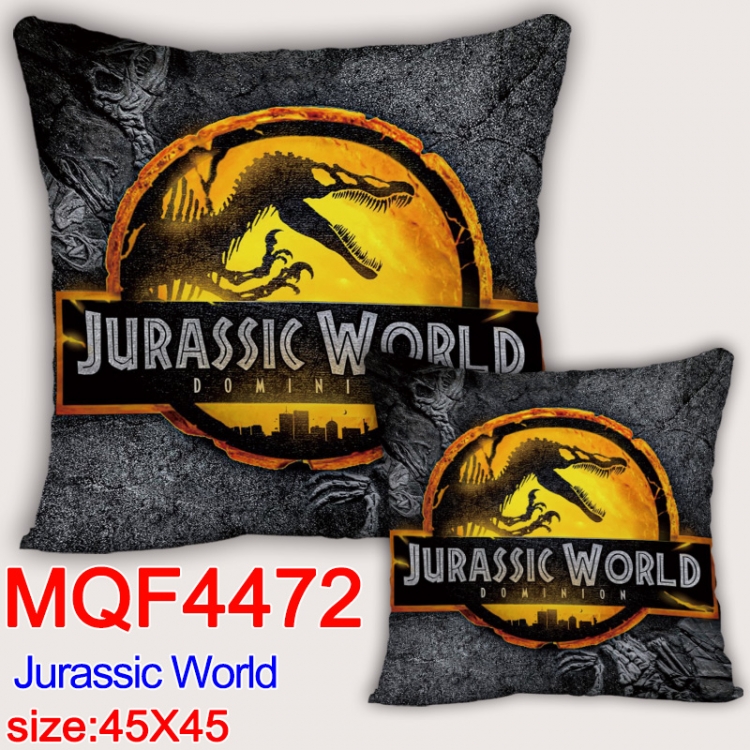 Jurassic World Anime square full-color pillow cushion 45X45CM NO FILLING  MQF-4472