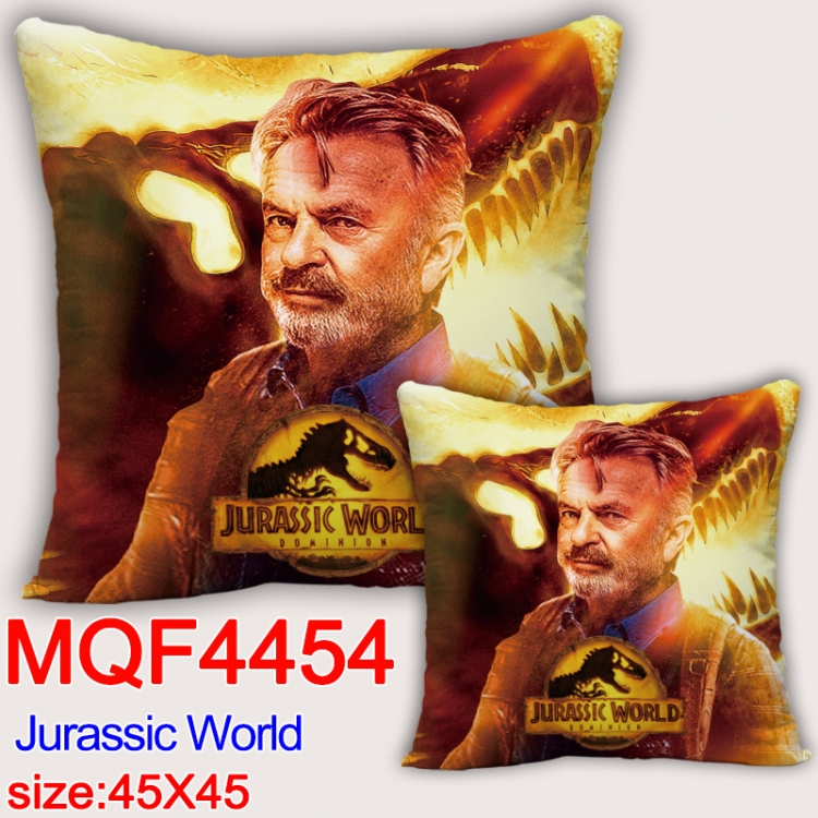 Jurassic World Anime square full-color pillow cushion 45X45CM NO FILLING  MQF-4454