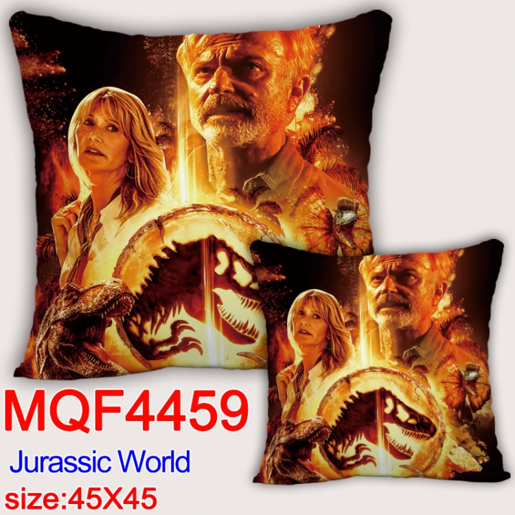 Jurassic World Anime square full-color pillow cushion 45X45CM NO FILLING MQF-4459
