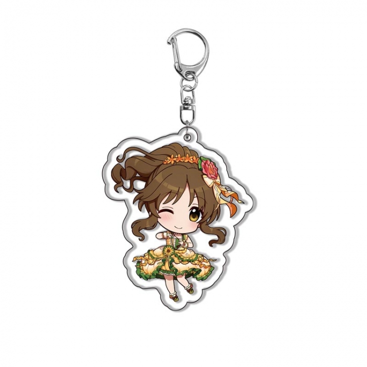 The Idol Master Acrylic D button bag pendant key chain price for 5 pcs