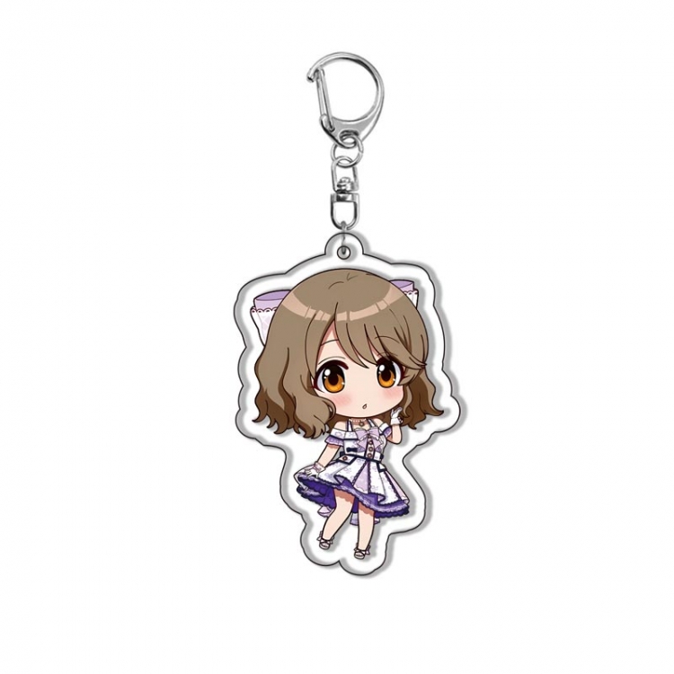 The Idol Master Acrylic D button bag pendant key chain price for 5 pcs